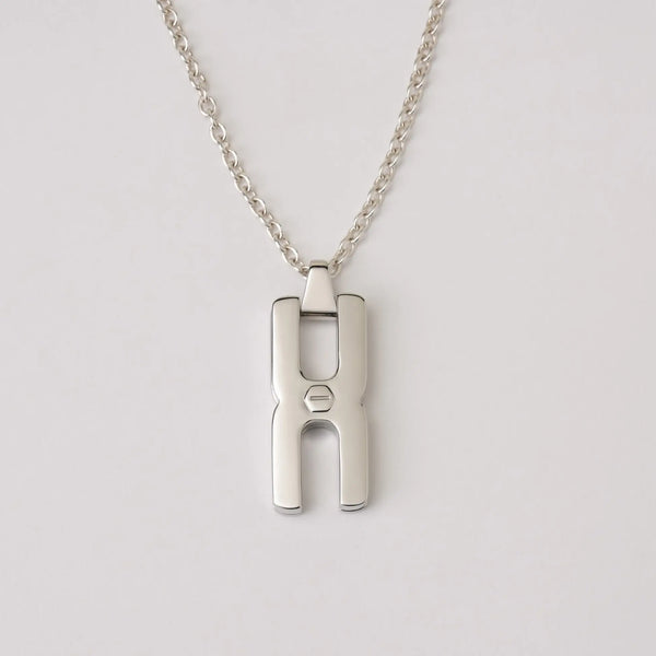 Pendentif Hera O argent rhodié - collier mémoriel avec compartiment pour mèche de cheveux, cadeau unique et précieux