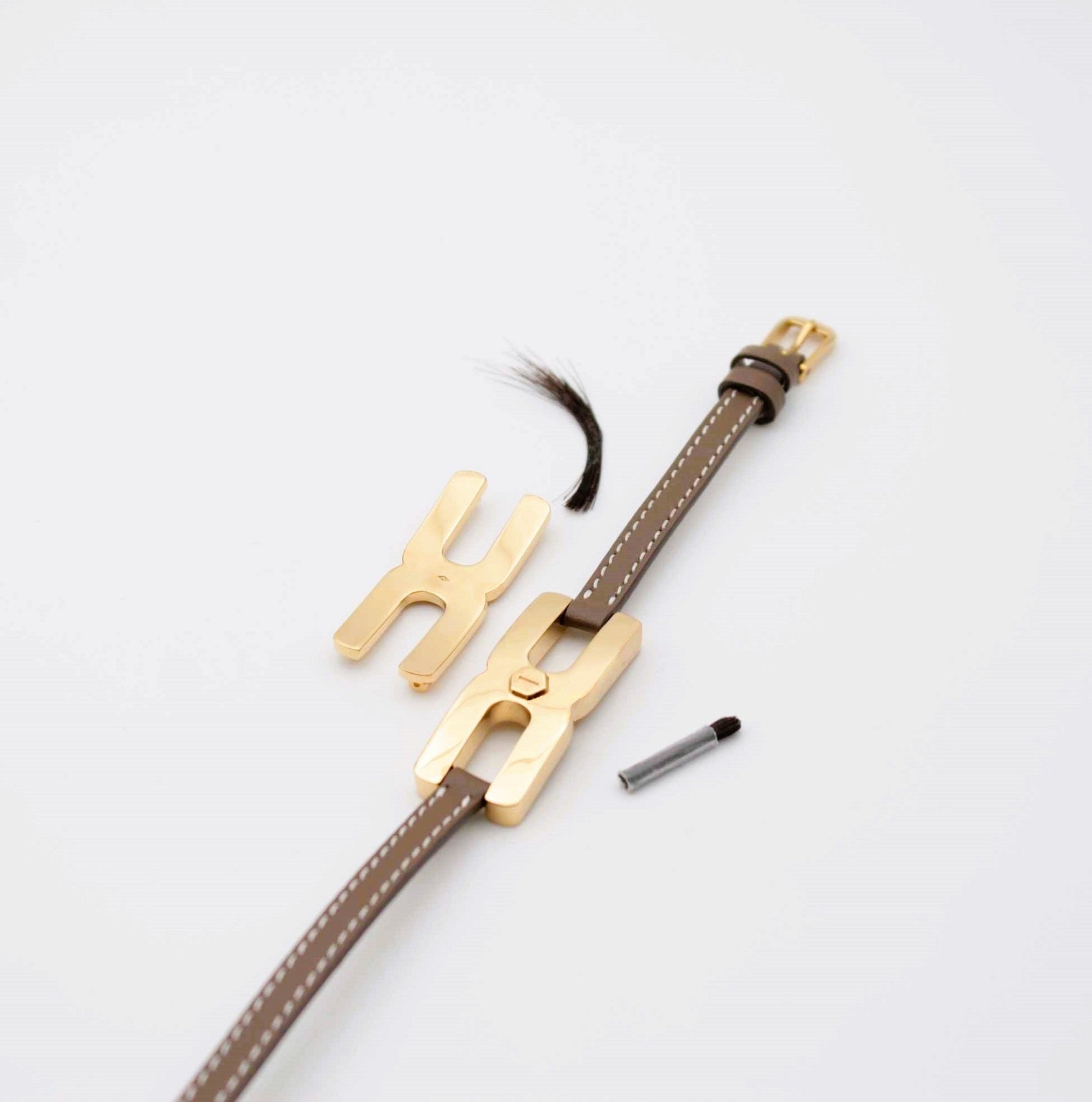 bracelet personnalisé cuir et or