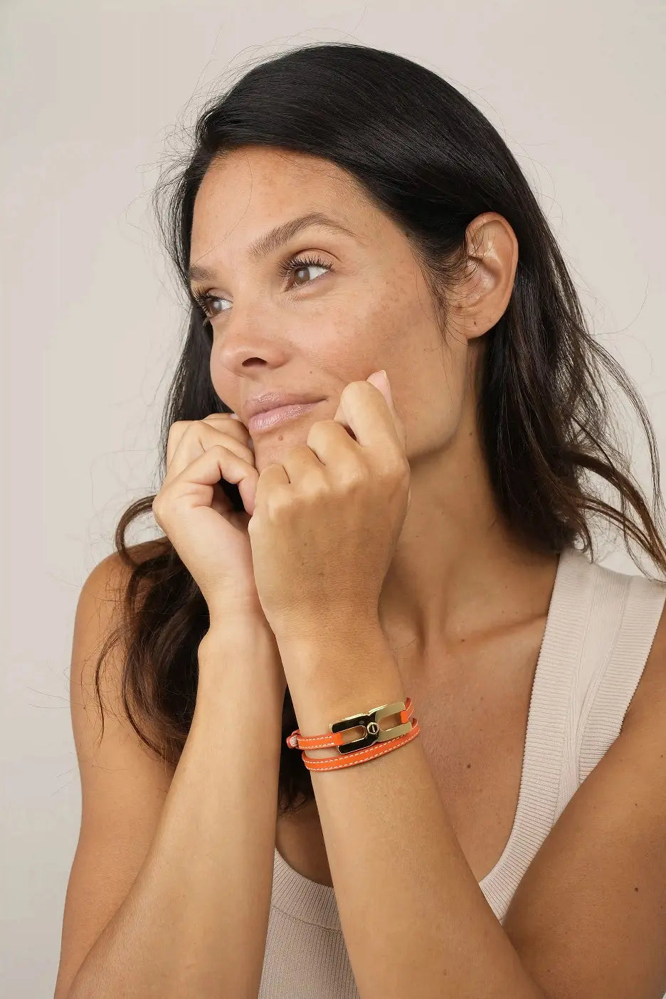 bracelet personnalisé en or vermeil pour femme - fabrication française - alhiage