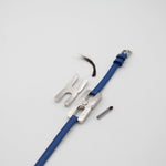 Bracelet Helys M en argent rhodié avec cordon noir - bijou de naissance personnalisable