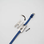 Bracelet Helys M en argent rhodié avec cordon taupe - bijou de naissance personnalisable