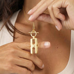 Pendentif or vermeil femme - collier Hera M personnalisable artisanat français Alhiage