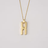 Collier Hera S en or vermeil - pendentif anneau personnalisé fabrication artisanale française