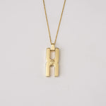 Collier Hera S en or vermeil - pendentif anneau personnalisé fabrication artisanale française