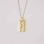 Pendentif Hera anneau - Or vermeil - alhiage