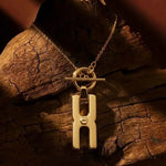 Bijou souvenir or vermeil - collier Hera M avec compartiment mèche cheveux personnalisé