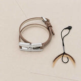 Détail du bracelet Helys M argent rhodié - cadeau de naissance personnalisé avec gravure