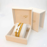 détail du bracelet helys en or vermeil avec ouverture aimantée fabriqué en France