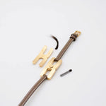 bracelet personnalisé cuir et or 