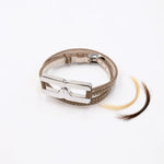 Détail du bracelet Helys M argent rhodié - cadeau de naissance personnalisé avec gravure