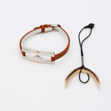 Bracelet Helys H en argent  personnalisable - bracelet cuir homme - fabrication française
