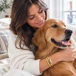 Bracelet Helys Y or vermeil porté au poignet - bijou personnalise pour chien -  fabrication française