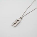 Collier mémoriel Hera S en argent rhodié - bijou personnalisé femme