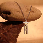 Détail collier argent rhodié - pendentif Hera R artisanal haut de gamme fabricationfrançaise