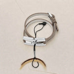 Détail du bracelet Helys M argent rhodié - cadeau de naissance personnalisé avec gravure