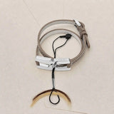 Détail du bracelet Helys M argent rhodié - cadeau de naissance personnalisé avec gravure